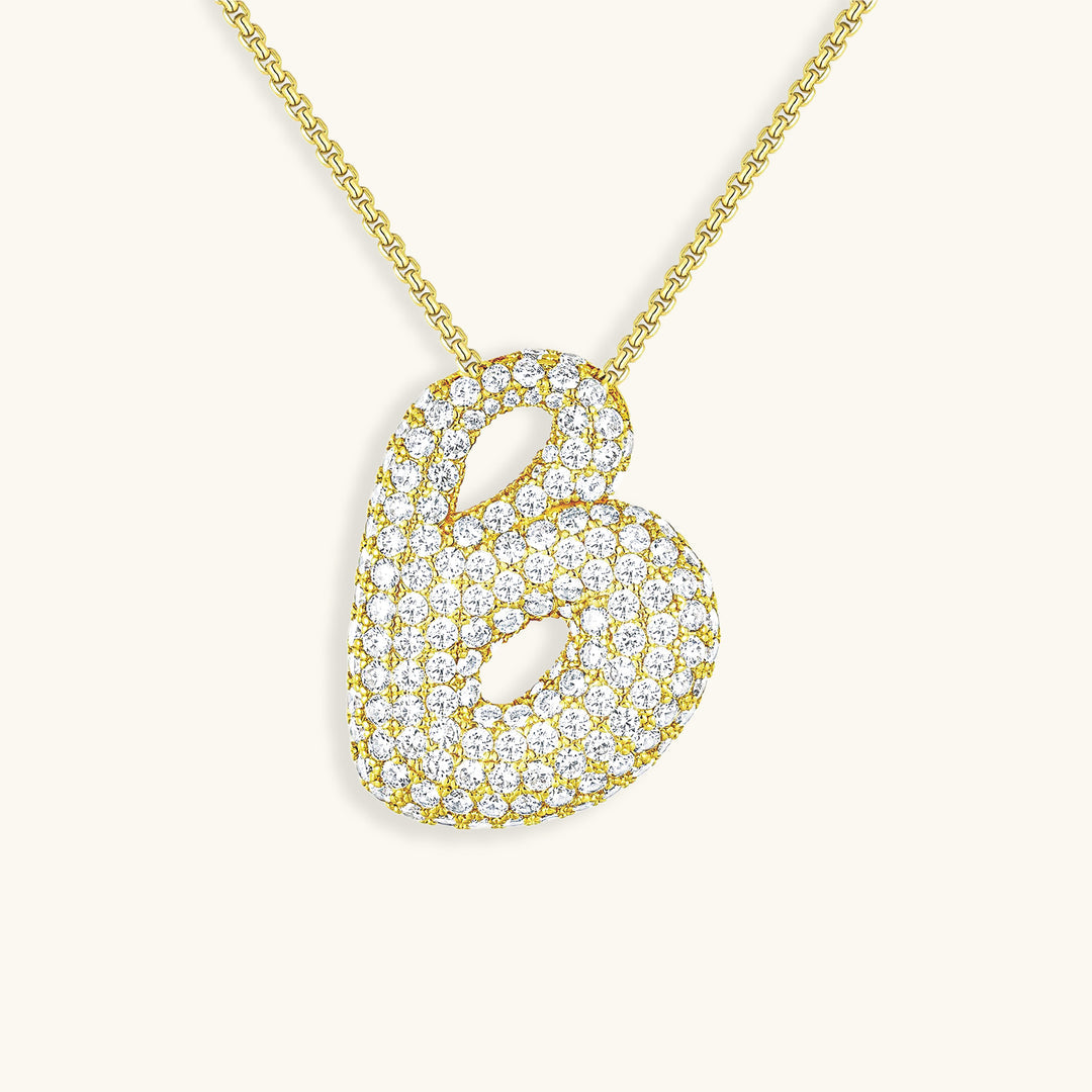 Puffy Initial Necklace