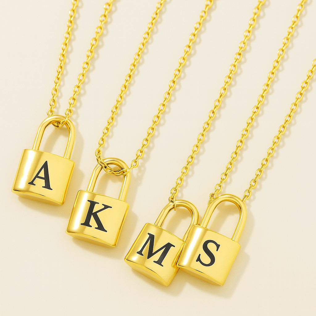 Amore Initial Lock Necklace