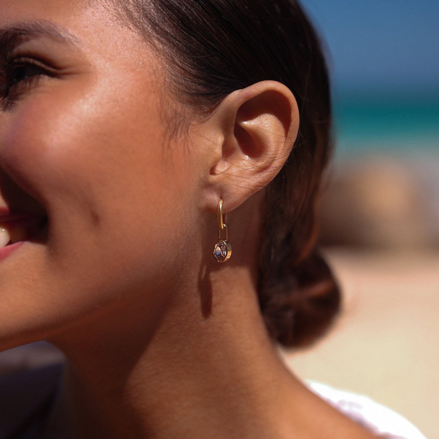 Crystal Lock Earrings