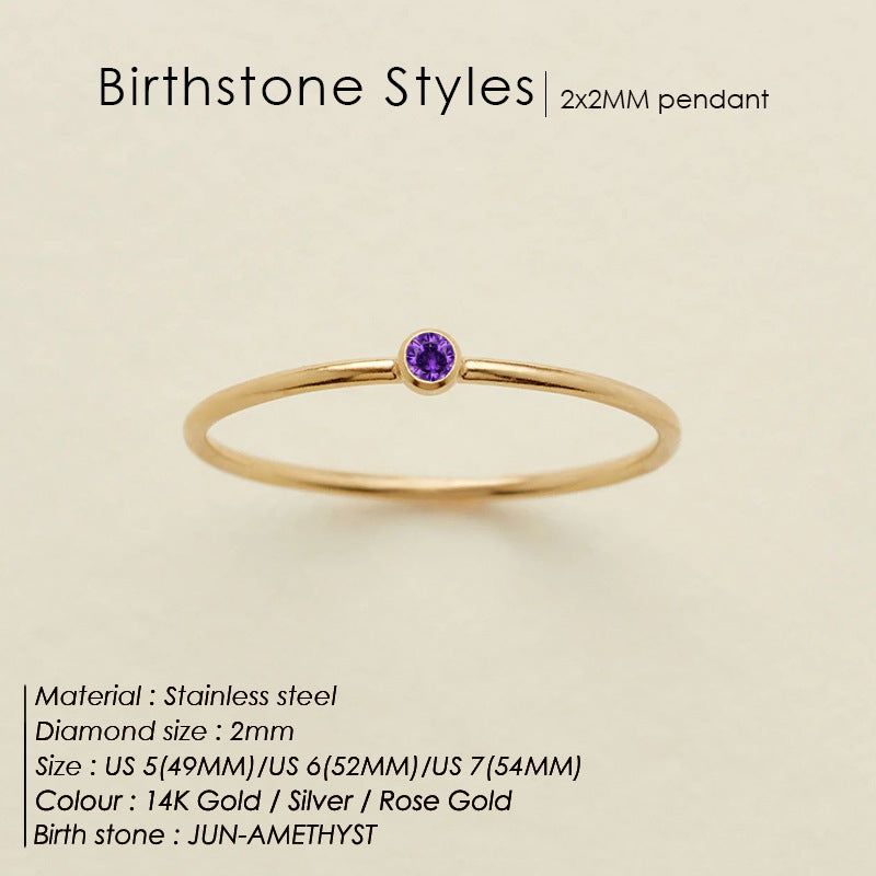 Delicate Birthstone Ring