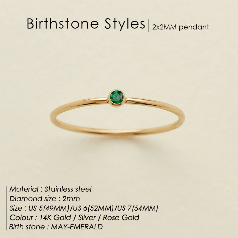 Delicate Birthstone Ring
