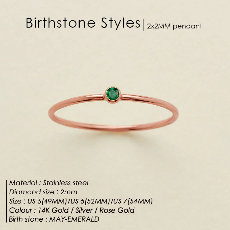 Delicate Birthstone Ring