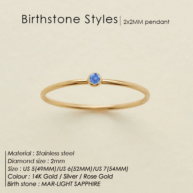 Delicate Birthstone Ring