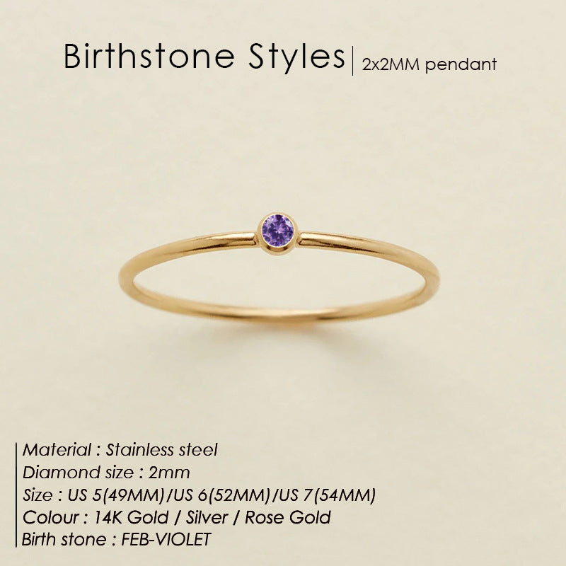 Delicate Birthstone Ring
