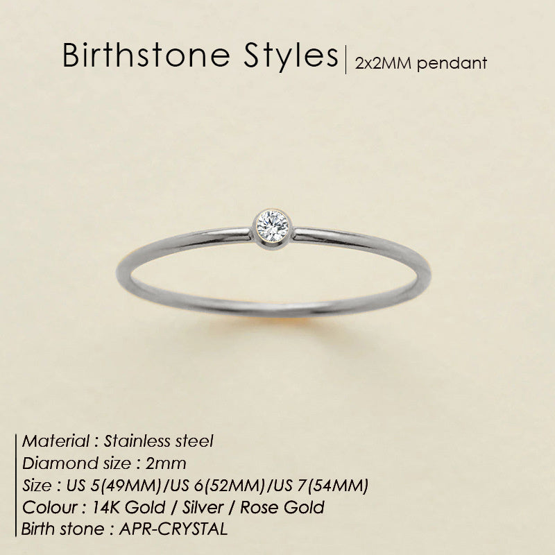 Delicate Birthstone Ring