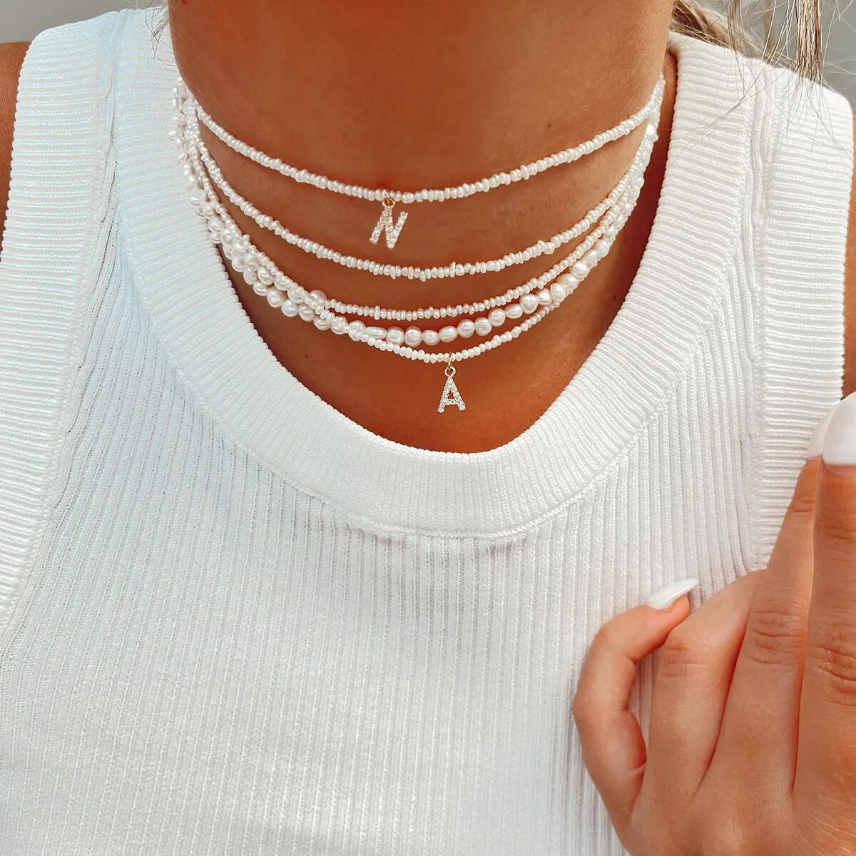 Pearl Monogram Choker